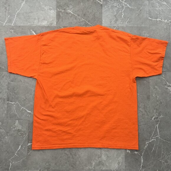 Vintage Jeep Graphic Tee Mens 2XL XXL y2k Short Sleeve Orange Shirt Off Road - Picture 2 of 8